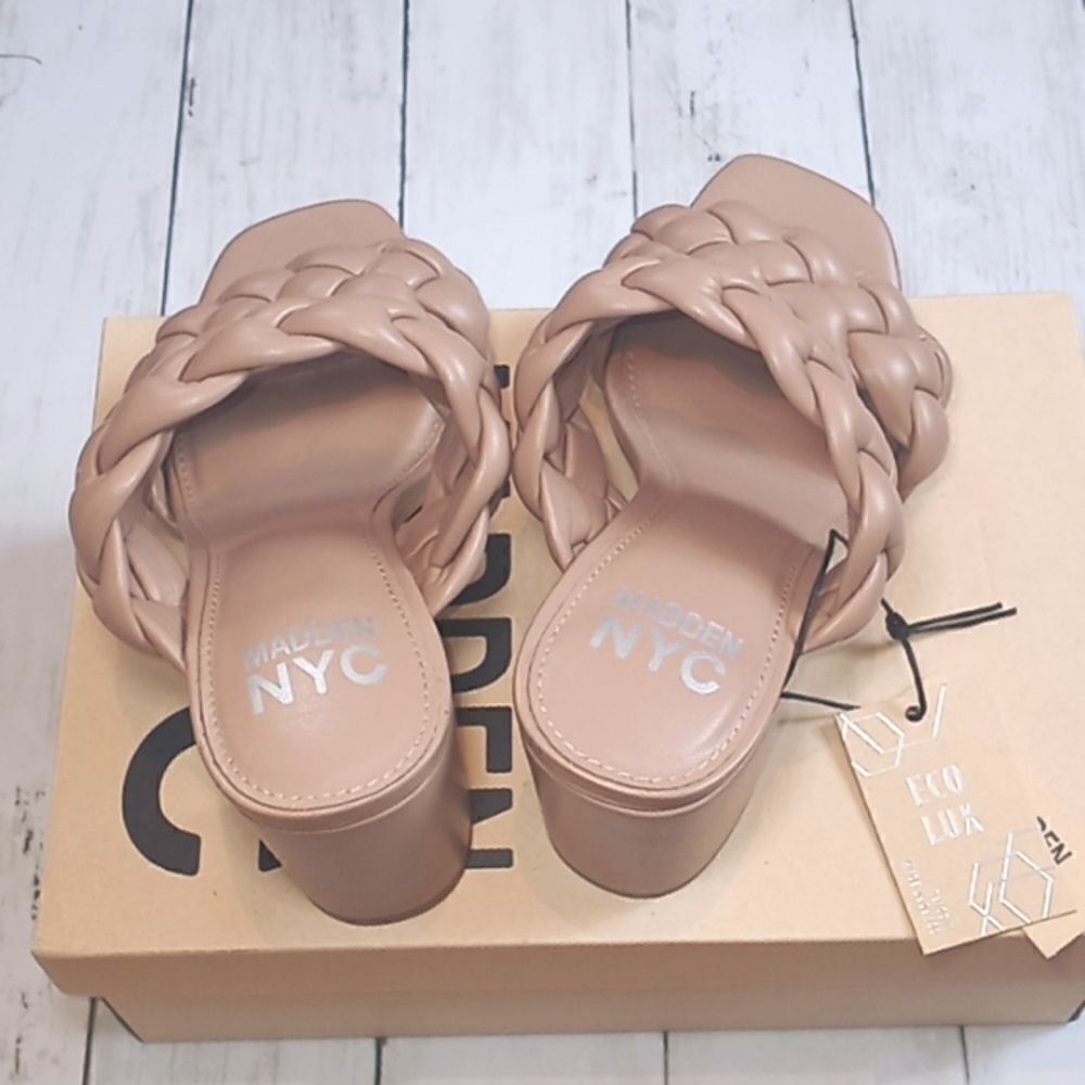 Womens Braided Dress Up Block Heeled Shoes Size 7 - Picture 3 of 10